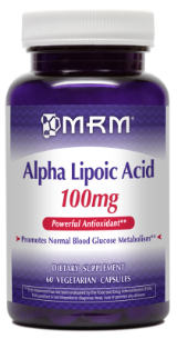 ALA from MRM helps aid your blood glucose and is a powerful antioxidant..